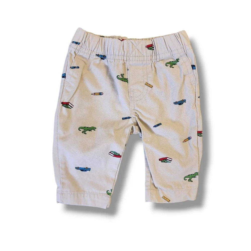 Carter's Baby Boy's Twill Back To School Print Pants